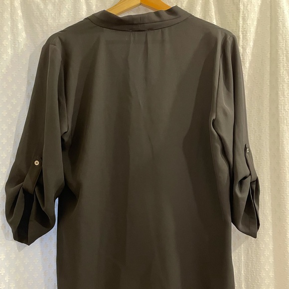 Black Calvin Klein tab sleeve top - Picture 2 of 4